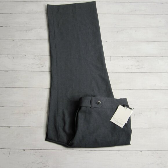 Calvin Klein Women's Gray Pants Size 14 Petite Career Wear Suit Slacks - Picture 2 of 10